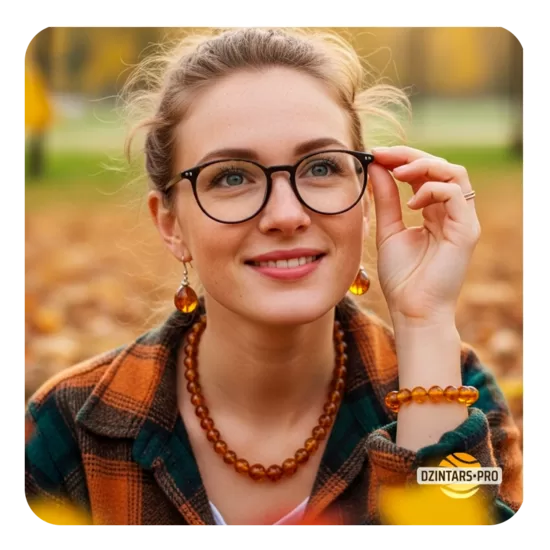 WOMEN'S MATCHING AMBER BRACELET & NECKLACE SETS